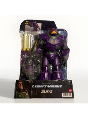 Zurg Lightyear Action Figure Posable With Arm Missle Blaster Disney Pixar New